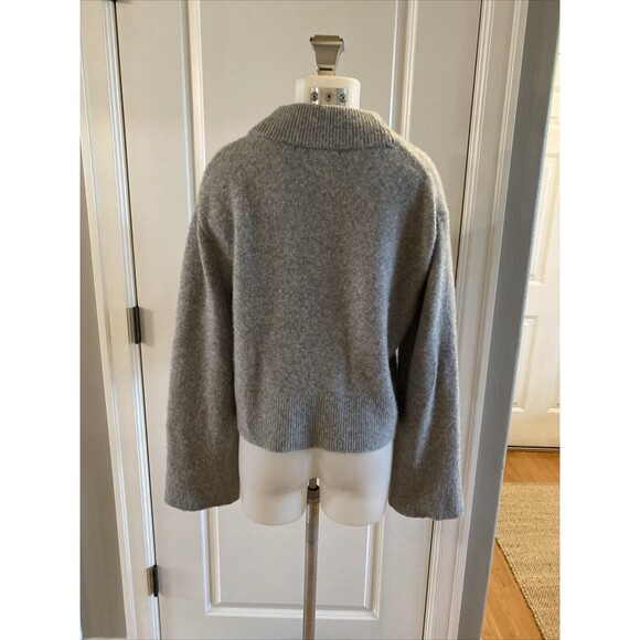 J. Crew Mock Sweater‎ Supersoft Yarn Merino Wool Alpaca Blend Gray Size S - Picture 6 of 13